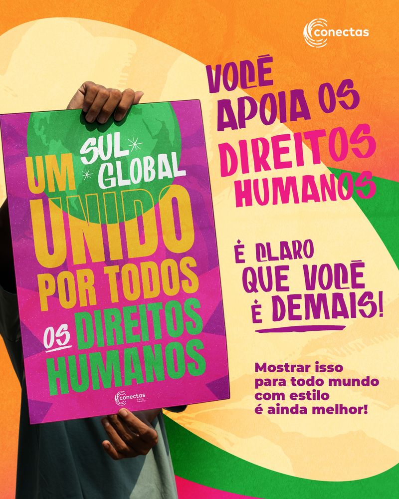 Flyer: você apoia os direitos humanos, é claro que você é demais