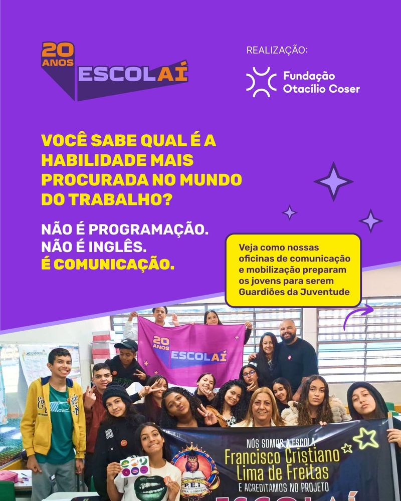 Capa do carrossel das Oficinas de Comunicação e Mobilização